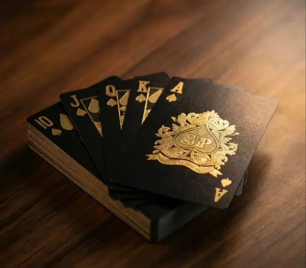 Italian Luxury Boutique Black Gold Playing Cards 54 Card Poker Deck Premium Gift